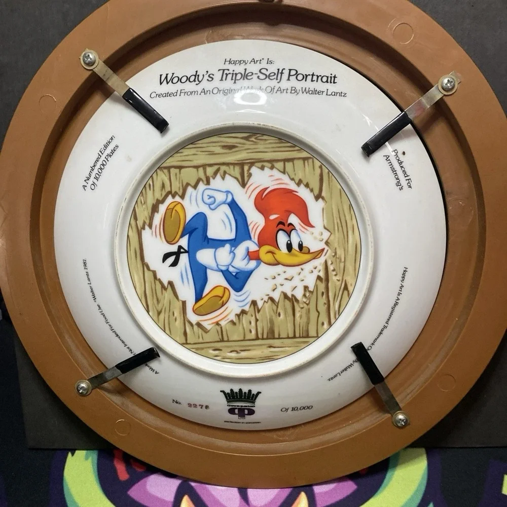 WALTER LANTZ Happy Art Limited Edition #2278 WOODY'S TRIPLE-SELF PORTRAIT PLATE